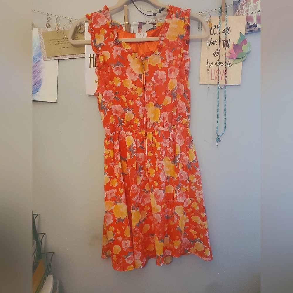 Sienna Sky. Sundress, lightweight, bright and flirty. Feminine touches